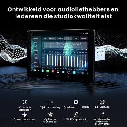 10" QLED Android In-Dash Navigatie, 8G+128G Single DIN Autoradio, ChatGPT AI Assistent, 4G LTE, Draadloze CarPlay & Android Auto, Duale Telefoonverbinding & Bluetooth, X10G110E