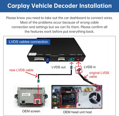 Draadloze CarPlay Android Auto Interface – BMW Multimedia Adapter – Auto Infotainment Module – NBT Systeem Upgrade – Met Elektronische Achteruitrijcamera’s – MirrorLink en Navigatie Ondersteuning
