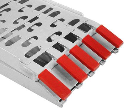2x oprijplaten aluminium - 226 cm 820 kg - oprijplaat motoroprijplaat oprijsteun opvouwbaar