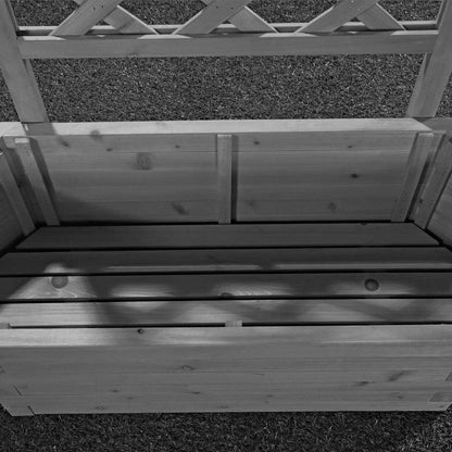 Melko Wamat Flower Box with Privacy Screen 150 cm Wooden Grid Planter with Trellis Climbing Aid for Climbing Plants - QUORE