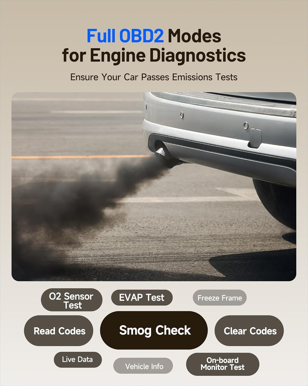 OBD2 Diagnosetool – Autodiagnose Scanner – Foutcode Uitlezer – Diagnoseapparaat – OBD II Scanner – 6 Servicefuncties – Automatische Voertuigherkenning