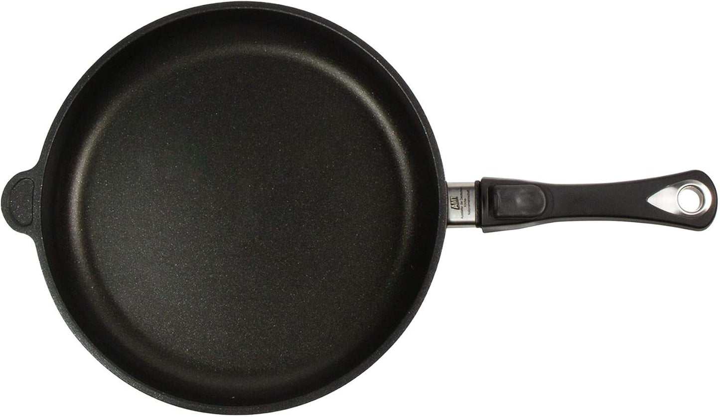 AMT Gastroguss Frying pan 32 cm Ø, 5 cm high, removable handle, not suitable for induction, Lotan non-stick finish, cast iron pan (cast aluminium), AMZN-532-Z20B - QUORE