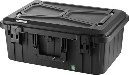 TOMcase ECO Pro, duurzame beschermkoffer gemaakt van 100% gerecycled plastic, met schuimrubberen inleg, waterdicht & stootvast, lichtgewicht draagkoffer, universele koffer, gemaakt in EU, zwart, zwart