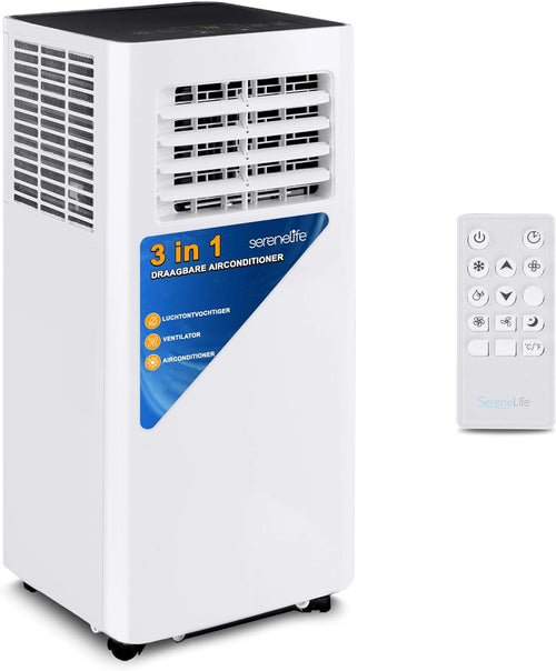 Mobiele Airco 10.000 BTU met WiFi - 3-in-1 Airconditioning, Ontvochtiger en Ventilator - voor Ruimtes tot 28 m2