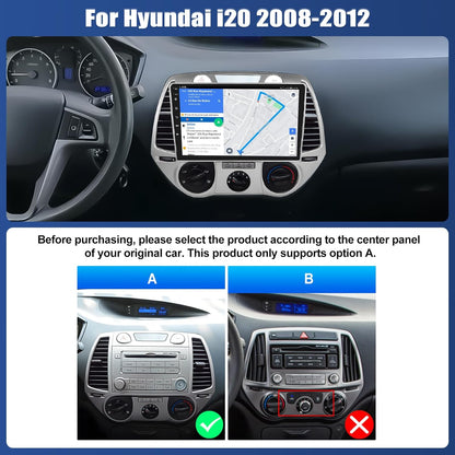 Autoradio Hyundai i20 2008-2012 – Multimedia Systeem – Navigatie Unit – DAB Radio – GPS Speler – Android 13 Besturingssysteem – 8-Kern Processor & Draadloze CarPlay