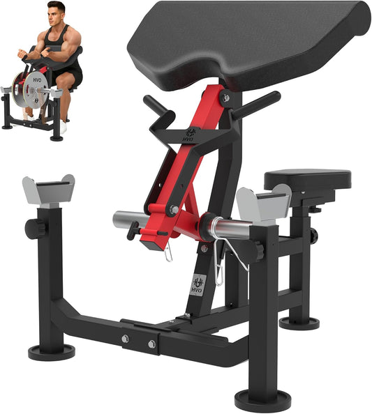 HVO Curlbank Biceps Machine Training Device: 3-in-1 Biceps Curl Bench Biceps Machine for Home Preacher Curl Bench Arm Trainer Machine up to 300kg Red - QUORE