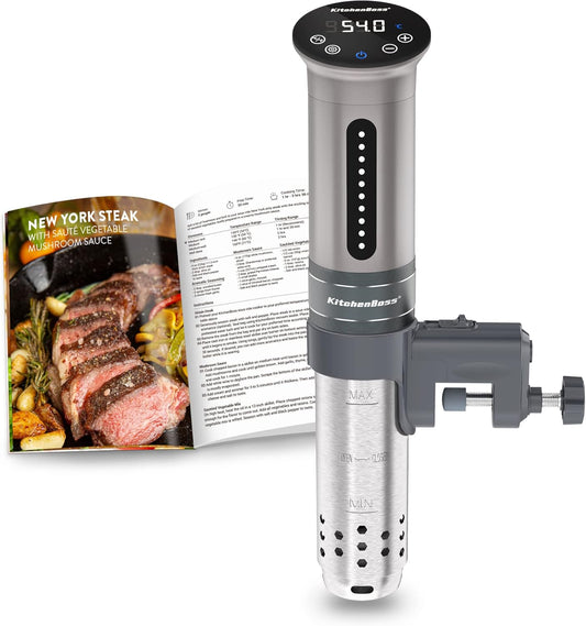 KitchenBoss Vacuümkoker, 1100 W, IPX7, waterdicht, onderdompelcomputer voor het fornuis, instelbare thermostaat voor een nauwkeurige temperatuurregeling
