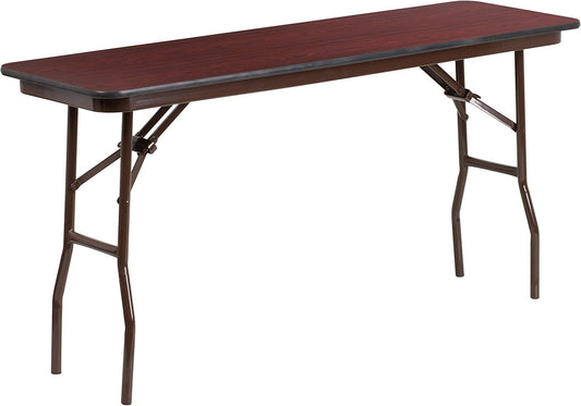 Flash Meubels 18'' x 60'' Rechthoekige Hoge Druk Mahonie Laminaat Vouwen Training Tafel