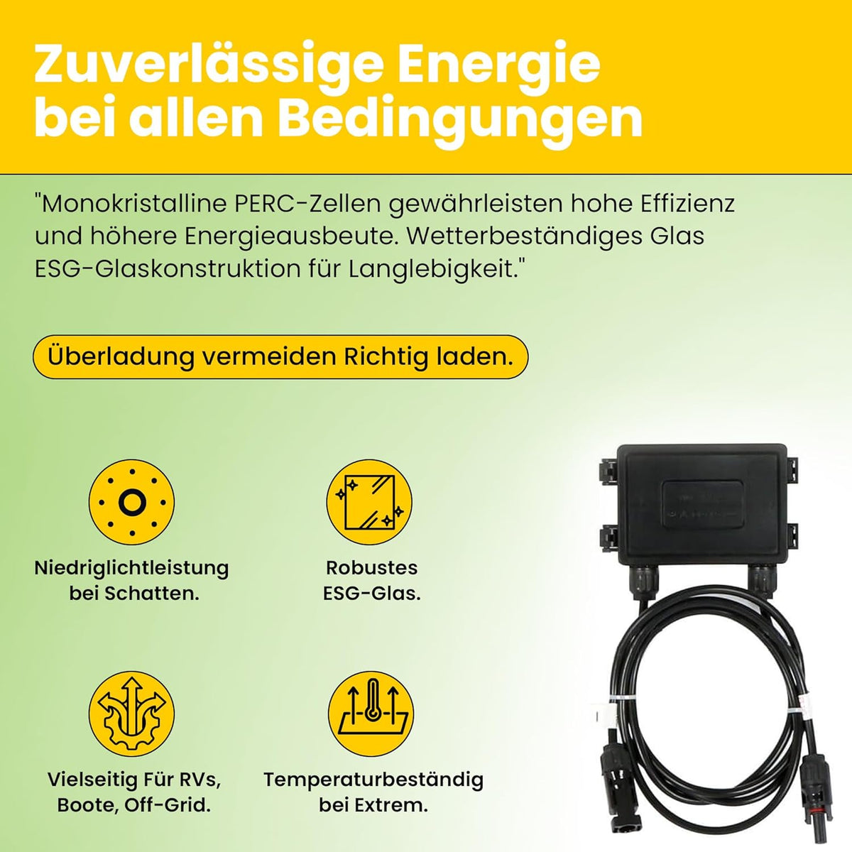 Offgridtec 200 W mono zonnepaneel 30 V Black Frame V2
