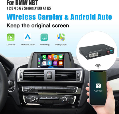 Draadloze CarPlay Android Auto Module – Smartphone Interface – Auto Multimedia Adapter – Infotainmentsysteem Upgrade – Mirrorlink Ondersteuning – OEM Camera Compatibiliteit – Veilig Handsfree Rijden