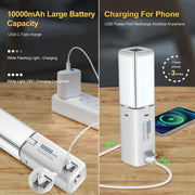KLARUS CL2 multifunctionele campinglantaarn, 10000mAh oplaadbare campinglamp, 750 lumen opvouwbare campinglamp met 8 lichtstanden, IPX5 waterdichte LED-lantaarn voor tenten Outdoor Fishing Emergency