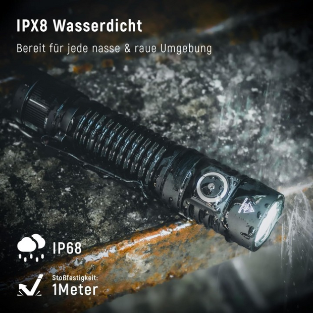 Zaklamp - Tactische Zaklamp - LED-buitenlamp - Krachtige - Oplaadbare - Draagbare - met Extreem Heldere - Batterij - voor Zoeken - Wandelen - Noodsituatie - USB - C - 2000Lm - 269m Lichtpad - 10V - ‎IP68 - Zwart