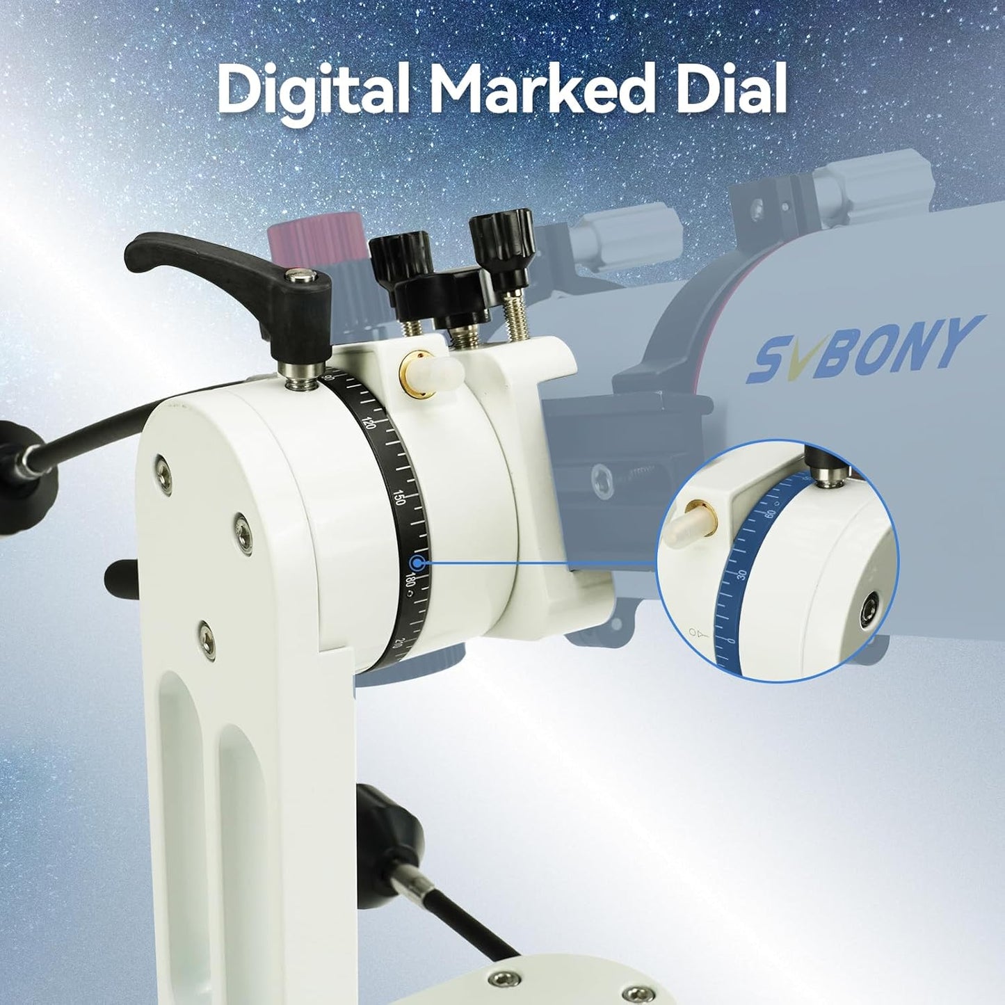 Svbony SV225 Alt-Azimuth Mounting, Aluminum Altazimut Mounting with Adjustable Angle CNC Hollow Structure, Accesorios de Telescopio for Visual Observation, compatible with Celestron 127SLT 150SLT - QUORE