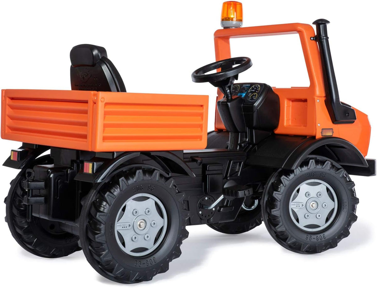 Rolly Toys Unimog Trappenauto, vanaf 3 jaar, met fluisterbanden en knipperlicht, voor kinderen vanaf 3 jaar, 038237