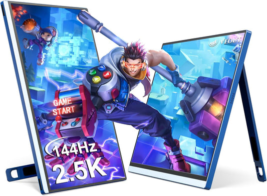 Draagbare Monitor 16 Inch – Portable Scherm – Mobiele Monitor – Laptop Uitbreidingsscherm – Gaming Monitor – 2.5K Resolutie – 144Hz Verversingssnelheid