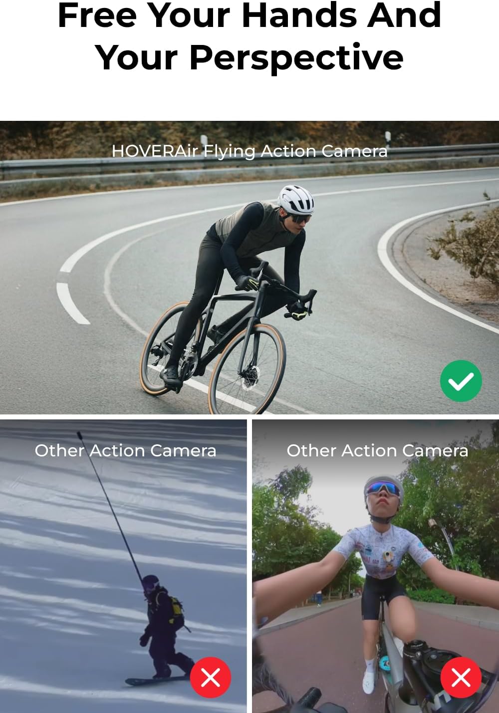 HOVERAir X1 PRO 4K Action Flying Camera, Vouwenbare drone met camera met 42 km/u volgssnelheid, 10+ volledige automatische vluchtmodi, Vlieg overal met OmniTerrain, SmoothCapture 2.0 (Standaard)