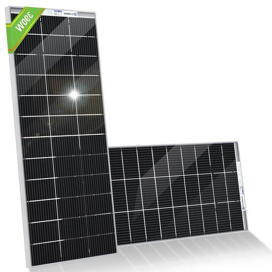 ECO-WORTHY 390W 12V Bifasal Solar Panel, 2 Pieces 195W Monocrystalline Solar Module Ideal for Charging 12V Batteries, for RV, Garden, Boat and Roof of the House - QUORE
