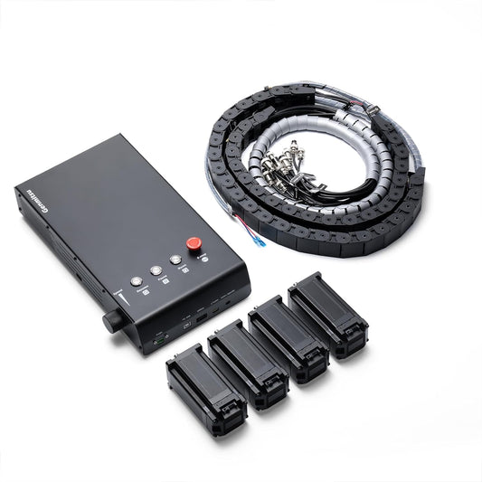 Genmitsu Close-loop stappenmotorset voor PROVerXL 4030, 4 stuks 60-100 closed-loop stappenmotoren met kettingkabels, nieuw design GRBL-gebaseerde stuurkast-upgrade-kit voor 4030 CNC