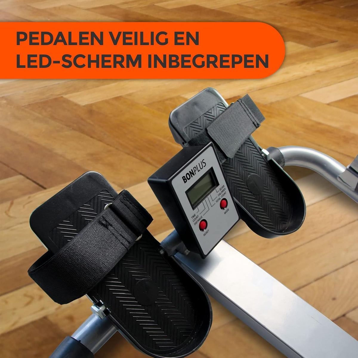 Hydraulic Rowing Machine | Multifunctional Rower | Counter Included | Home Fitness | Adjustable Resistance | Non-slip Pedals - QUORE
