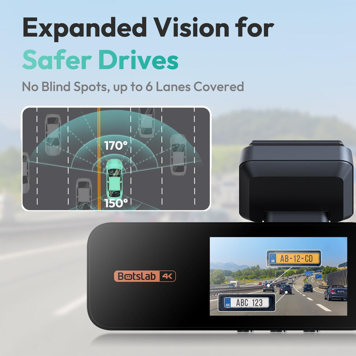 Dashcam Auto Voor En Achter – Autocamera – Rijcamera – Autodashcam – Voor En Achter Camera – 4K Voorcamera + 2K Achtercamera – GPS, Wifi & 24/7 Parkeerbewaking