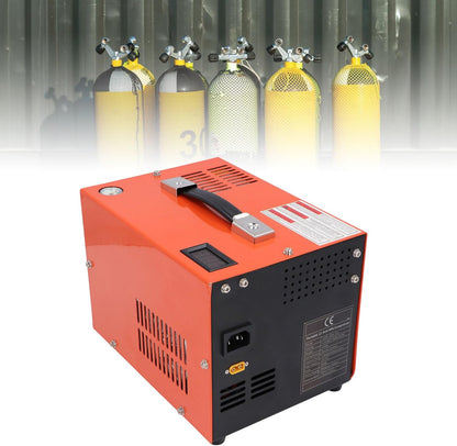 SEAFRONT PCP -luchtcompressor 4500psi Hoge Drukluchtpomp met Realtime Temperatuurdisplay Ingebouwd in Transformator voor Buiteninflatie (EU -plug 220V)