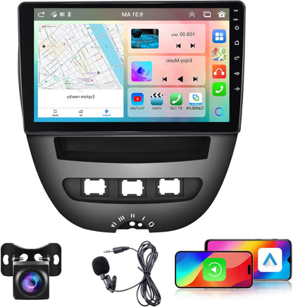 Autoradio – Auto Radio – Car Audio – Multimedia Radio – 10,1 Inch Touchscreen – Draadloze CarPlay & Android Auto – 8-Core 4GB+64GB – GPS Navigatie & Achteruitrijcamera