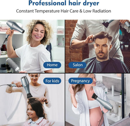 Professionele Haardroger Blauw – Föhn – Haarföhn – Ionen Föhn – Salon Föhn – 33 m/s Sneldrogend – 120 Miljoen Negatieve Ionen
