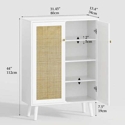 Keukenkast, sideboard met laden, commode met veel opbergruimte, kast met 2 deuren, multifunctionele kast, dressoir voor woonkamer, keuken, eetkamer, modern, 34 x 80 x 112 cm