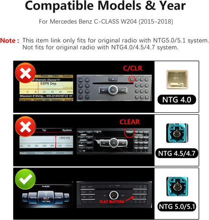 Mercedes Autoradio – Multimedia Speler – Navigatiesysteem – Touchscreen Radio – Android Auto – 12,3 Inch HD Scherm – Dual Linux Systeem & 75% Minder Reflectie