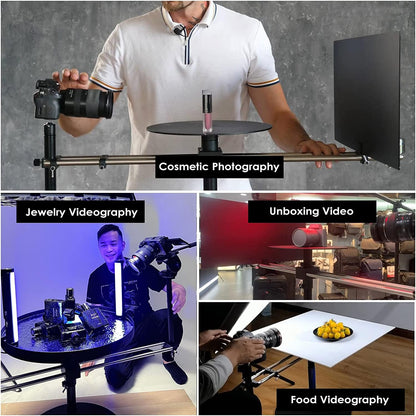 DF DIGITALFOTO V360 Videocamera Rig Roterend Platform voor Commerciële Productfotografie, Draaiende Foto-videocabine voor Slow Motion, Bullet-Time