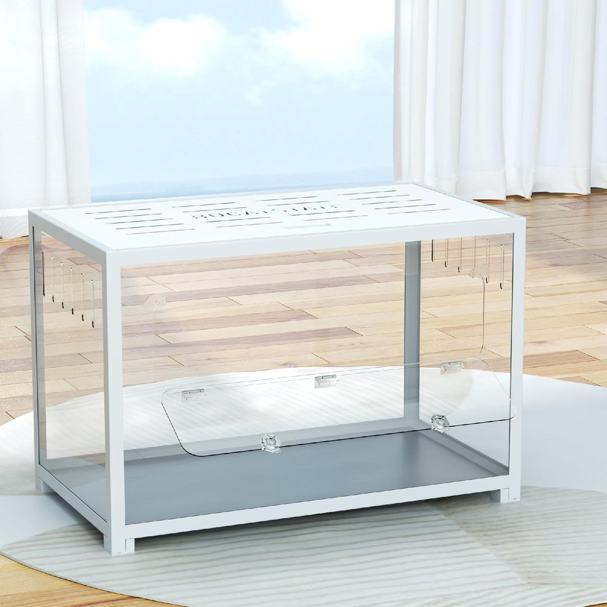 BUCATSTATE Hamsterkooi metaal 2.0 - kleine dierenhabitats groot stapelbaar met diep hol eenvoudig te installeren 80 x 44,7 x 50,6 cm voor dwerg Syrische hamster, cavia, gerbil, reptielen
