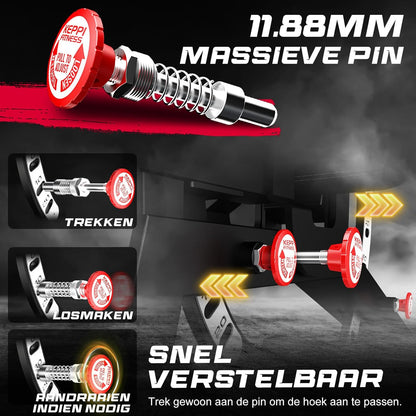 Keppi Verstelbare Halterbank, met 600 kg Capaciteit, Schuine & Platte Bank voor Thuisfitness, Multifunctionele Trainingsbank voor Bankdrukken, Krachttraining en Full-Body Workouts – Bench1000 Pro