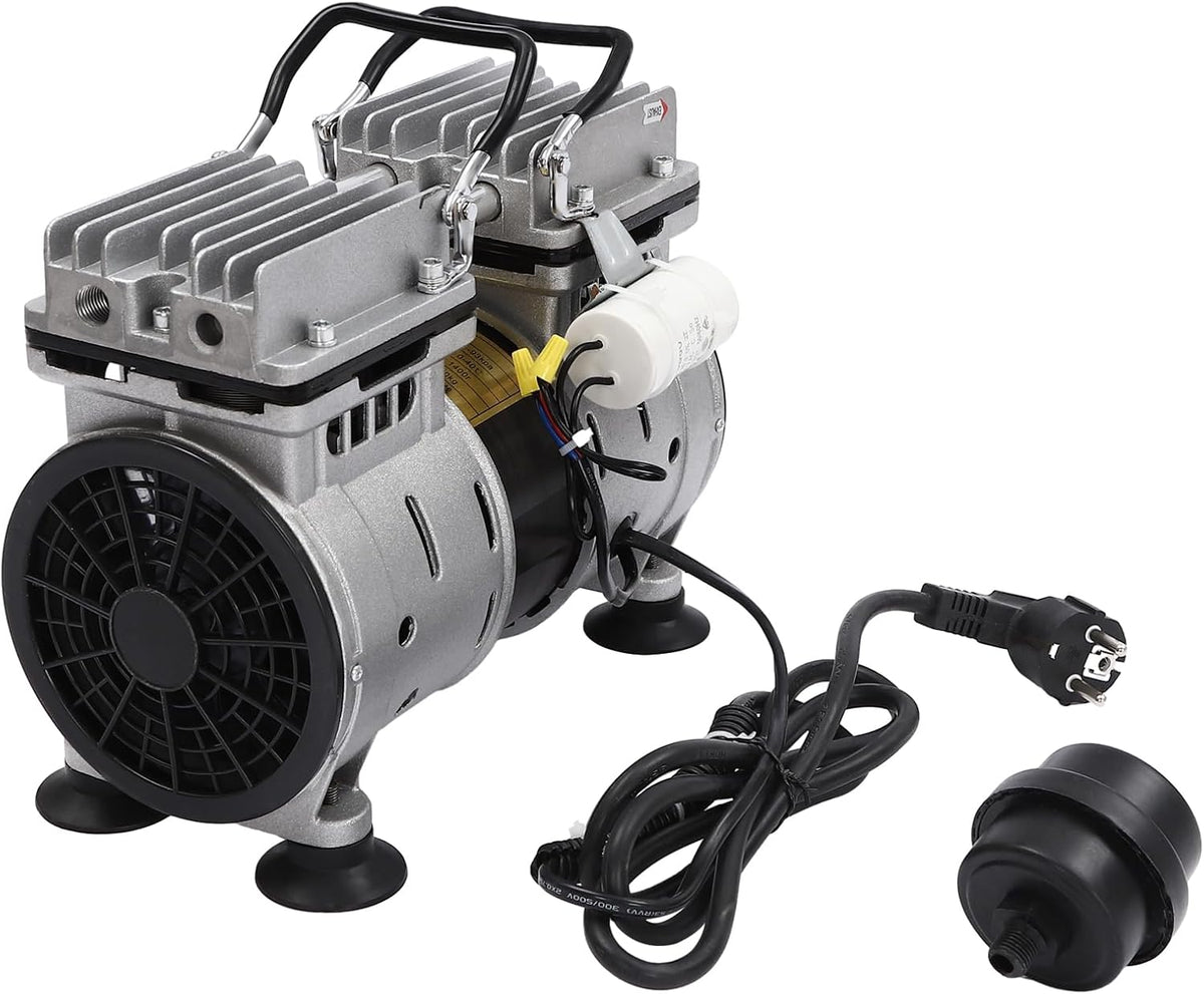 Vacuümpomp – Olievrije Pomp – Laboratoriumpomp – Drukpomp – Vacumeermachine – Krachtige 550W Motor – Compact 27x13x18,3 cm