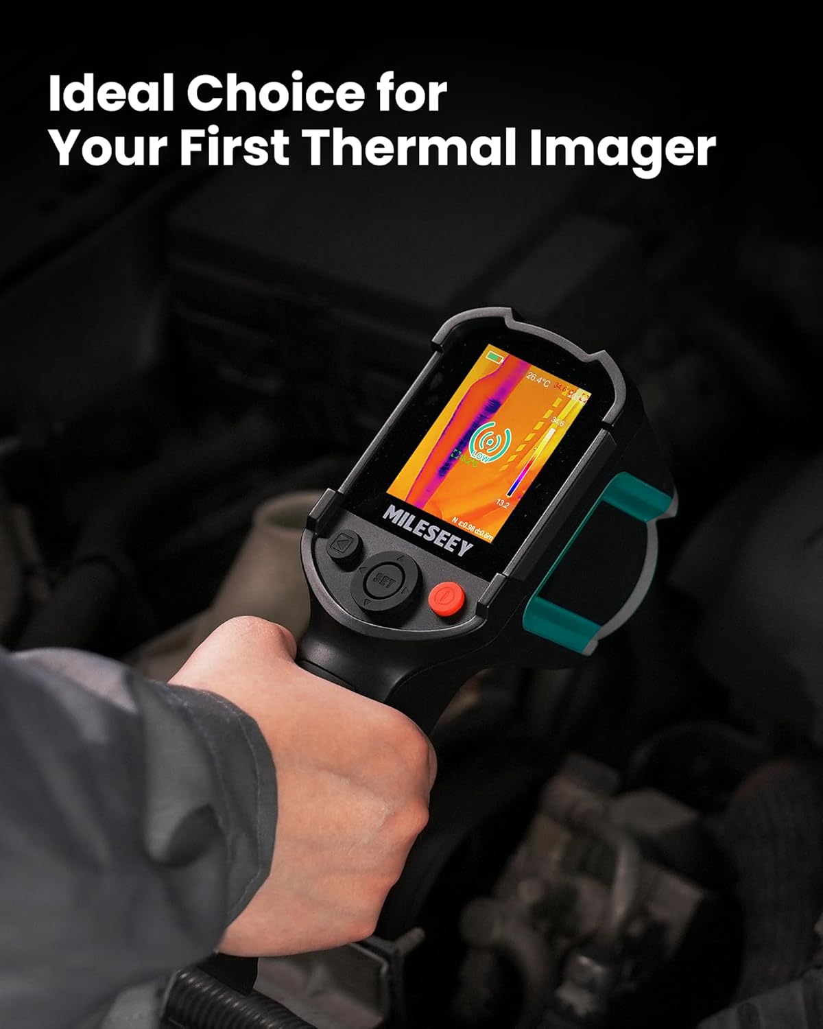 MiLESEEY warmtebeeldcamera, TR20 Pro draagbare infraroodcamera met een resolutie van 320 x 240, een verversingssnelheid van 50 Hz, draagbare infrarood warmtebeeldcamera met dubbele camera