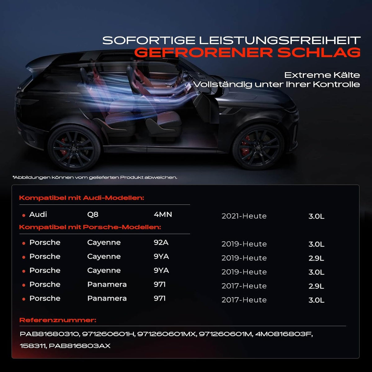 Frankberg 1 x klimaatcompressor compatibel met Q8 4MN 3.0L 2021-2021 Cayenn.e 92A 3.0L 2019-2021 Cayenn.e 9YA 2.9L-3.0L 2019-2021 Panamer.a 971 2.9L-3.0L 2017-2021 Vervanging # 4M0816803F