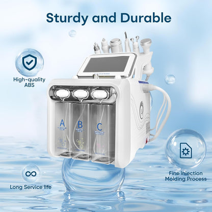 Hydrafacial Professioneel Aquafaciaal Apparaat – Waterstof-Zuurstof Schoonheidsmachine – Hydrafacial Apparaat – Aquafacial Apparaat – Hydrofaciaal Apparaat – 6-In-1 – Touchscreen Met Instelbare Waterstroom En Druk