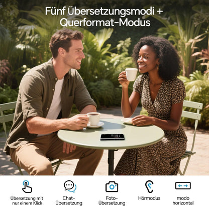 door Timekettle, T1 taalvertaler met 4 inch HD-scherm, ondersteuning 40 talen en fotovertaling, instant vertaler apparaat geen wifi nodig, ingebouwde 2-jarige wereldwijde mobiele gegevens