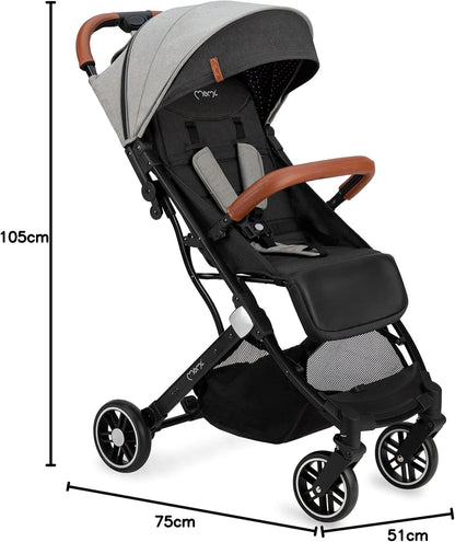 MoMi ESTELLE Vanaf 6 maanden (tot 15 kg), inklapbare kinderwagen met 5-punts riem, boodschappenmand, telescoopstang, inklapbaar