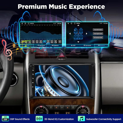 Android Autoradio voor Mercedes Benz A/B/V Klasse & Sprinter W169 W245 B200 Vito Viano, Draadloze CarPlay Android Auto, GPS WiFi, DSP, Plug & Play Radio + Achteruitrijcamera