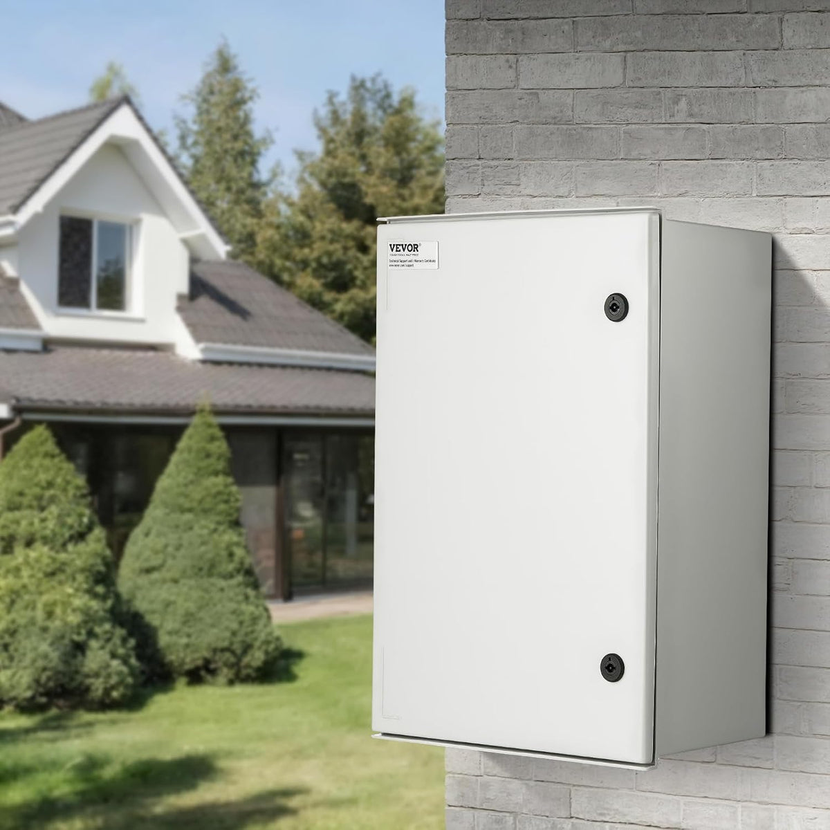 VEVOR NEMA stalen behuizing, 60 x 40 x 23 cm NEMA 4X glasvezel schakelkast, IP66 waterdicht en stofdicht, elektrische aansluitkast voor binnen en buiten, met montageplaat