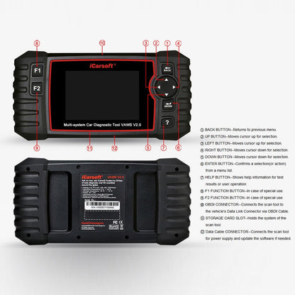 iCarsoft VAWS V2.0 diagnoseapparaat