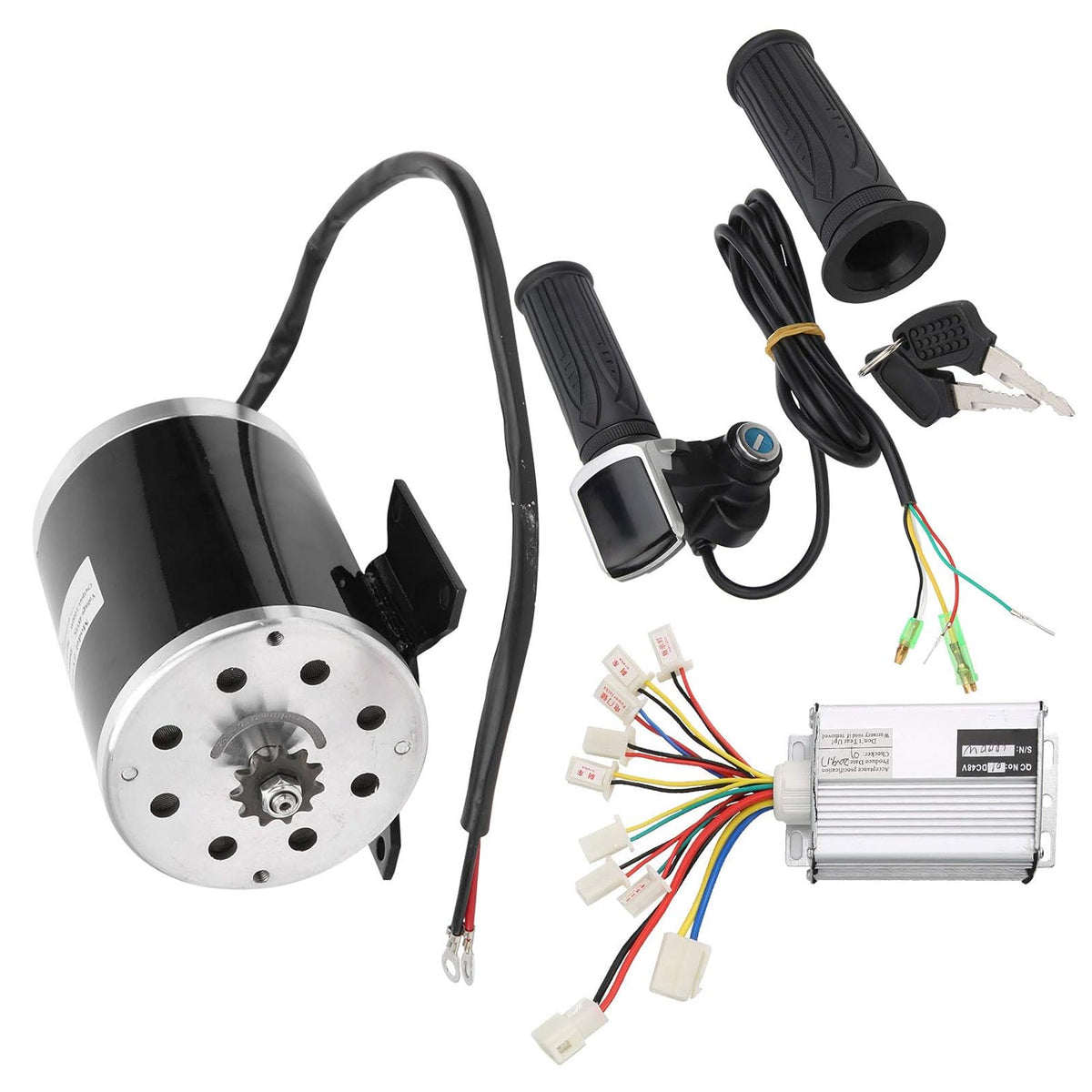 Ontwijkingscomponenten - Kit, ombouwset voor elektrische fiets, goede warmteafvoer, elektromotor, reductie van de fietsmotor voor elektricien