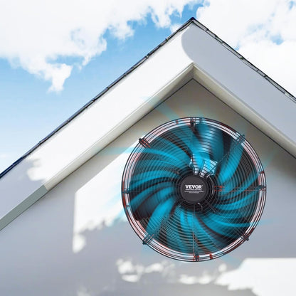 Afzuigventilator – Ventilator – Gevelventilator – Zolderventilator – Dakventilator – Krachtige Luchtstroom 1387,5 l/s – Instelbare Thermostaat