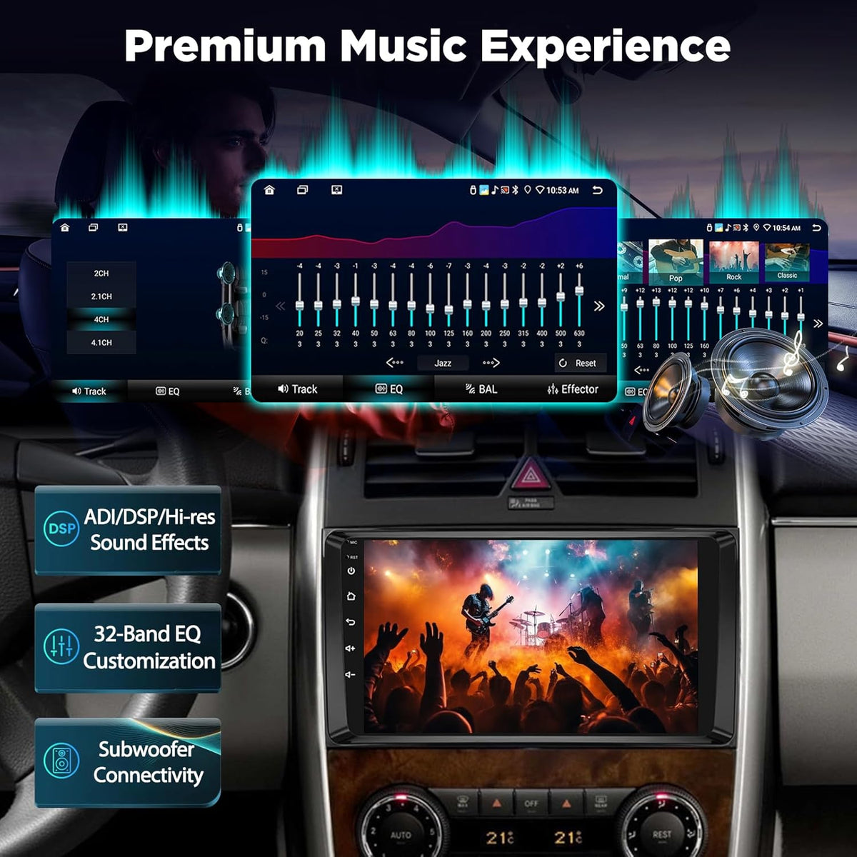 8‑Core 6+128GB Android Touchscreen Autoradio voor Mercedes Benz A/B/V Klasse & Sprinter, Wireless CarPlay Android Auto, GPS WiFi, DSP, Plug & Play Radio + Achteruitrijcamera