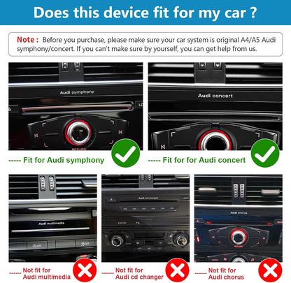 Ninetom Wireless Carplay & Android Car, Car Radio 12.3'' Touch Screen for 2009-2015 Audi A4 A5 S4 S5 with 2G MMI System, Supports Mirrorlink, Camera, Navigation - QUORE