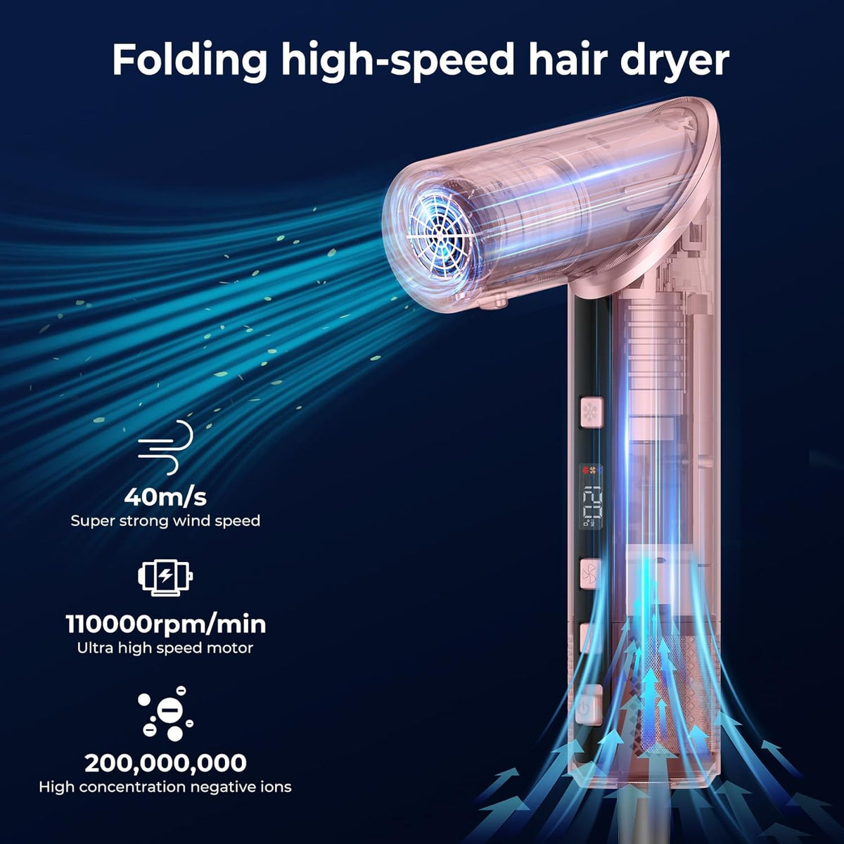 Pro Air Styler 8-in-1 haarstyler set, 1400 W, airbrush-haarstyler met 110.000 omw/min föhn met diffuser, ronde borstelföhn, krultang, auto-wrap, stijltang, voor styling, volumize, krullen en