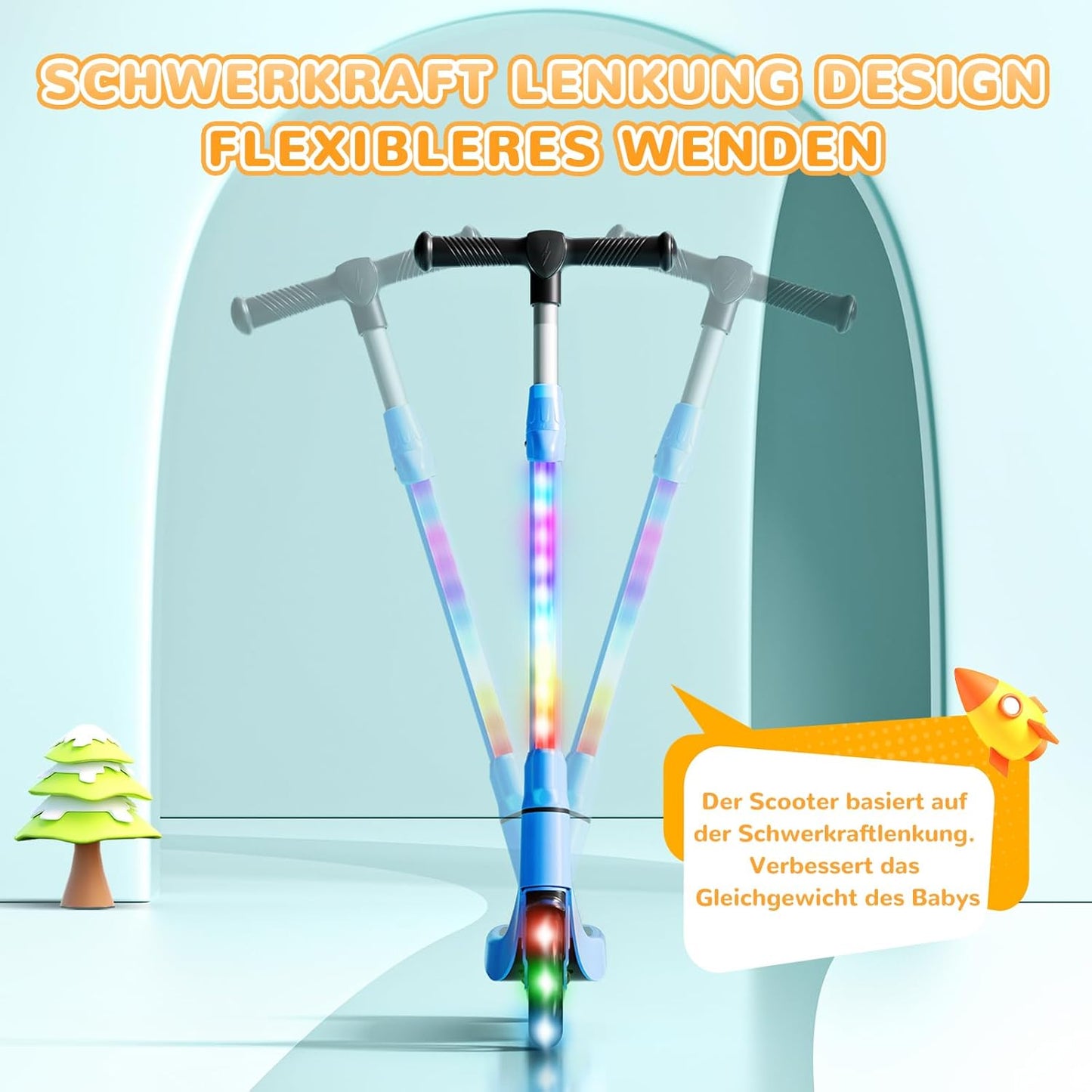 SISIGAD E-step voor kinderen van 6 tot 10 jaar, met knipperende ledlampen en 3 instelbare hoogtes, elektrische step voor kinderen, 45 W motor, max. 10 km/u, maximale belasting 70 kg