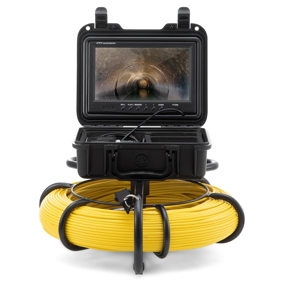 VEVOR Inspectiecamera, 120 m, 720 p, kanaalcamera, 130 graden, endoscoopcamera, 12 V, 4500 mAh, lithium-accu, 6 uur, buisinspectiecamera, IP68, voor afvalwaterkanalen, afvalwatersystemen, afvoeren