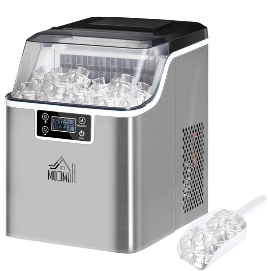 IJsblokjesmachine – IJsblokjesmaker – IJsbereider – Ijsmachine – IJsproducent – Tot 20 kg ijs per 24 uur – RVS behuizing met LCD-display