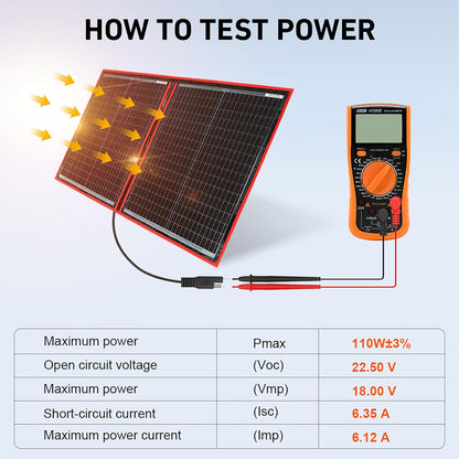 DOKIO Opvouwbaar Zonnepaneel 100w 12v Monokristallijne zonnelader met 10A-controller voor caravan camper camping Auto Boot Batterij opladen